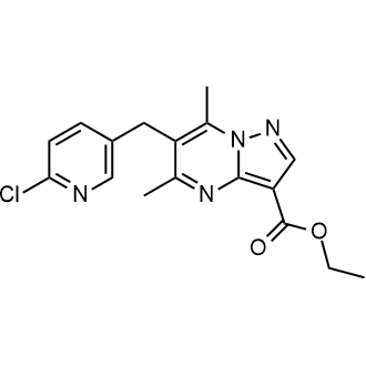 Ethyl 6-((6-chloropyridin-3-yl)methyl)-5,7-dimethylpyrazolo[1,5-a]pyrimidine-3-carboxylate|CS-0555543