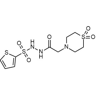 N'-(2-(1,1-dioxidothiomorpholino)acetyl)thiophene-2-sulfonohydrazide|CS-0555640