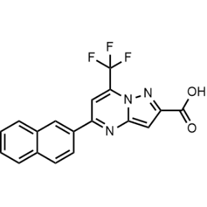 5-(Naphthalen-2-yl)-7-(trifluoromethyl)pyrazolo[1,5-a]pyrimidine-2-carboxylic acid|CS-0555821