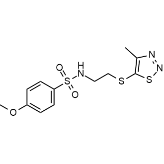 4-Methoxy-N-(2-((4-methyl-1,2,3-thiadiazol-5-yl)thio)ethyl)benzenesulfonamide|CS-0556058