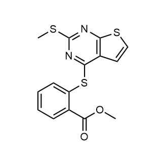 Methyl 2-((2-(methylthio)thieno[2,3-d]pyrimidin-4-yl)thio)benzoate|CS-0556326