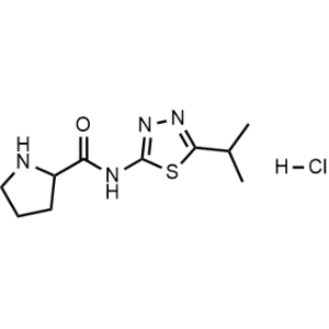 N-(5-isopropyl-1,3,4-thiadiazol-2-yl)pyrrolidine-2-carboxamide hydrochloride|CS-0557147