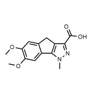 6,7-Dimethoxy-1-methyl-1,4-dihydroindeno[1,2-c]pyrazole-3-carboxylic acid|CS-0557590