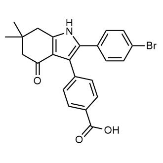 4-(2-(4-Bromophenyl)-6,6-dimethyl-4-oxo-4,5,6,7-tetrahydro-1H-indol-3-yl)benzoic acid|CS-0557940