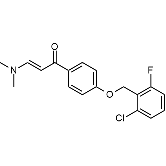 (E)-1-(4-((2-chloro-6-fluorobenzyl)oxy)phenyl)-3-(dimethylamino)prop-2-en-1-one|CS-0558948