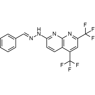 (E)-7-(2-benzylidenehydrazinyl)-2,4-bis(trifluoromethyl)-1,8-naphthyridine|CS-0559460