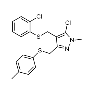 5-Chloro-4-(((2-chlorophenyl)thio)methyl)-1-methyl-3-((p-tolylthio)methyl)-1H-pyrazole|CS-0559842