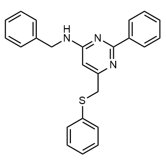 N-benzyl-2-phenyl-6-((phenylthio)methyl)pyrimidin-4-amine|CS-0559942