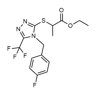 Ethyl 2-((4-(4-fluorobenzyl)-5-(trifluoromethyl)-4H-1,2,4-triazol-3-yl)thio)propanoate|CS-0559991