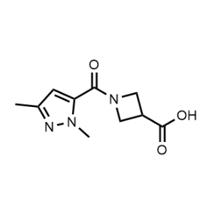 1-(1,3-Dimethyl-1H-pyrazole-5-carbonyl)azetidine-3-carboxylic acid|CS-0560756