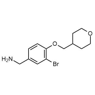 (3-Bromo-4-((tetrahydro-2H-pyran-4-yl)methoxy)phenyl)methanamine|CS-0560875