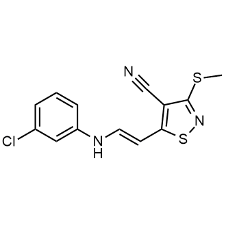 (E)-5-(2-((3-chlorophenyl)amino)vinyl)-3-(methylthio)isothiazole-4-carbonitrile|CS-0561867