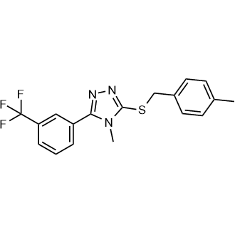 4-Methyl-3-((4-methylbenzyl)thio)-5-(3-(trifluoromethyl)phenyl)-4H-1,2,4-triazole|CS-0563781