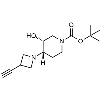 rel-(3R,4S)-tert-Butyl 4-(3-ethynylazetidin-1-yl)-3-hydroxypiperidine-1-carboxylate|CS-0564484