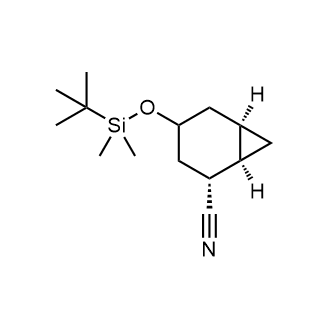 rel-(1R,2R,6R)-4-((tert-butyldimethylsilyl)oxy)bicyclo[4.1.0]heptane-2-carbonitrile|CS-0565994