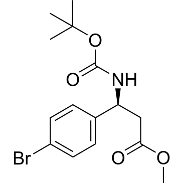 Methyl (S)-3-(4-bromophenyl)-3-((tert-butoxycarbonyl)amino)propanoate|CS-0567444
