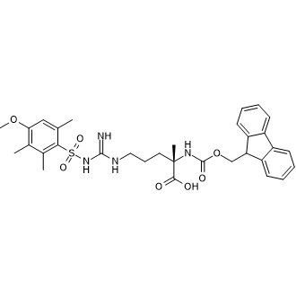 (S)-2-((((9H-fluoren-9-yl)methoxy)carbonyl)amino)-5-(3-((4-methoxy-2,3,6-trimethylphenyl)sulfonyl)guanidino)-2-methylpentanoic acid|CS-0568904
