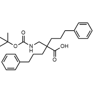 2-(((Tert-butoxycarbonyl)amino)methyl)-5-phenyl-2-(3-phenylpropyl)pentanoic acid|CS-0569143
