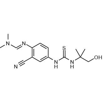 N'-(2-cyano-4-(3-(1-hydroxy-2-methylpropan-2-yl)thioureido)phenyl)-N,N-dimethylformimidamide|CS-0569240