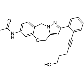 N-(2-(2-(5-Hydroxypent-1-yn-1-yl)phenyl)-4,10-dihydrobenzo[f]pyrazolo[5,1-c][1,4]oxazepin-7-yl)acetamide|CS-0572525