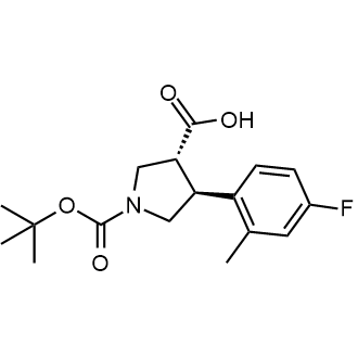 (3R,4S)-1-(tert-butoxycarbonyl)-4-(4-fluoro-2-methylphenyl)pyrrolidine-3-carboxylic acid|CS-0572863