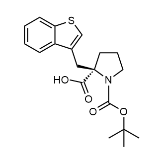 (R)-2-(benzo[b]thiophen-3-ylmethyl)-1-(tert-butoxycarbonyl)pyrrolidine-2-carboxylic acid|CS-0572868