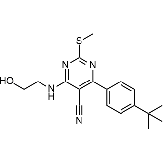 4-(4-(Tert-butyl)phenyl)-6-((2-hydroxyethyl)amino)-2-(methylthio)pyrimidine-5-carbonitrile|CS-0573917