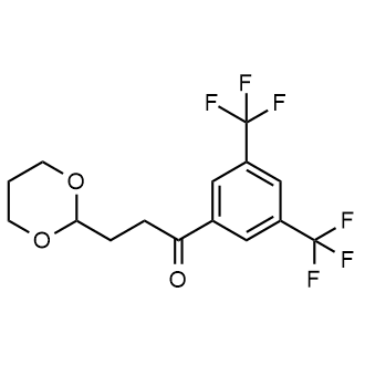 1-(3,5-Bis(trifluoromethyl)phenyl)-3-(1,3-dioxan-2-yl)propan-1-one|CS-0573990