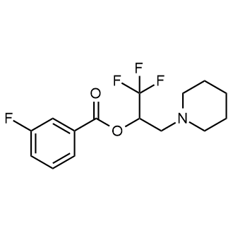 1,1,1-Trifluoro-3-(piperidin-1-yl)propan-2-yl 3-fluorobenzoate|CS-0575121