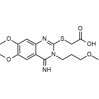 2-((4-Imino-6,7-dimethoxy-3-(3-methoxypropyl)-3,4-dihydroquinazolin-2-yl)thio)acetic acid|CS-0575207