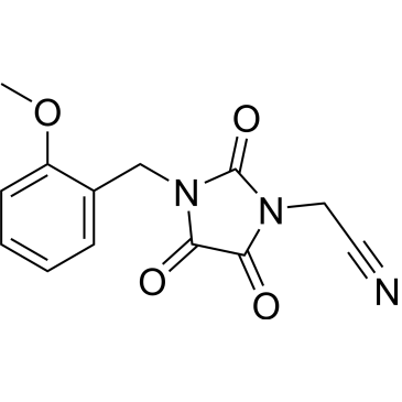 2-(3-(2-Methoxybenzyl)-2,4,5-trioxoimidazolidin-1-yl)acetonitrile|CS-0575516