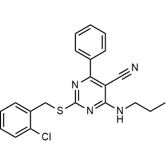 2-((2-Chlorobenzyl)thio)-4-phenyl-6-(propylamino)pyrimidine-5-carbonitrile|CS-0575961
