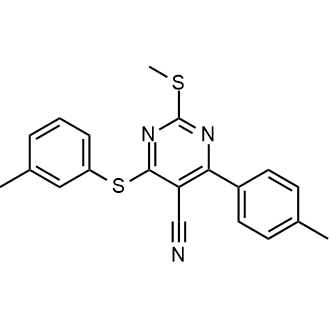 2-(Methylthio)-4-(p-tolyl)-6-(m-tolylthio)pyrimidine-5-carbonitrile|CS-0575967