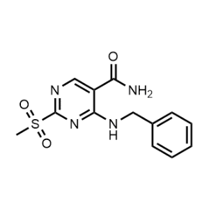 4-(Benzylamino)-2-(methylsulfonyl)pyrimidine-5-carboxamide|CS-0580498