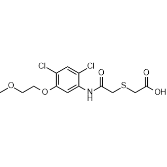 2-((2-((2,4-Dichloro-5-(2-methoxyethoxy)phenyl)amino)-2-oxoethyl)thio)acetic acid|CS-0581662
