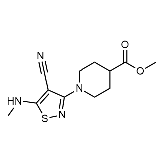 Methyl 1-(4-cyano-5-(methylamino)isothiazol-3-yl)piperidine-4-carboxylate|CS-0581824