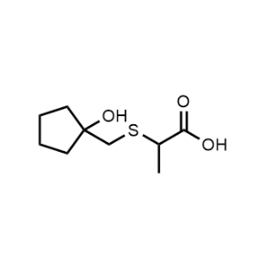 2-(((1-Hydroxycyclopentyl)methyl)thio)propanoic acid|CS-0583124
