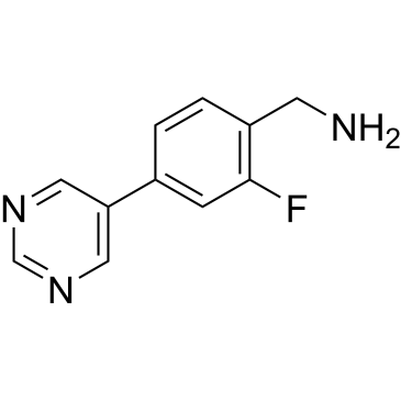 (2-Fluoro-4-(pyrimidin-5-yl)phenyl)methanamine|CS-0585403