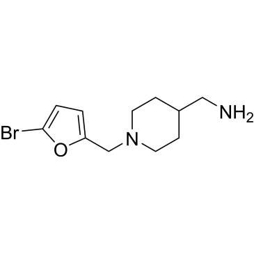 (1-((5-Bromofuran-2-yl)methyl)piperidin-4-yl)methanamine|CS-0585427