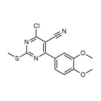 4-Chloro-6-(3,4-dimethoxyphenyl)-2-(methylthio)pyrimidine-5-carbonitrile|CS-0585836
