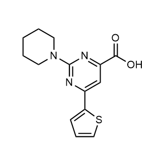 2-(Piperidin-1-yl)-6-(thiophen-2-yl)pyrimidine-4-carboxylic acid|CS-0586966