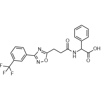 2-Phenyl-2-(3-(3-(3-(trifluoromethyl)phenyl)-1,2,4-oxadiazol-5-yl)propanamido)acetic acid|CS-0588774