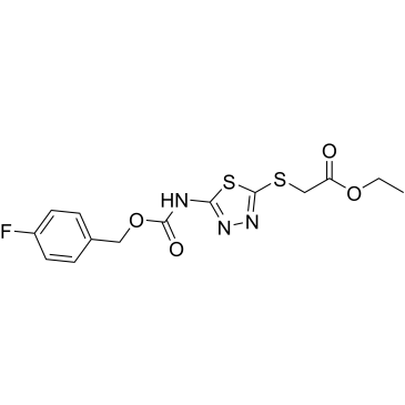 Ethyl 2-((5-((((4-fluorobenzyl)oxy)carbonyl)amino)-1,3,4-thiadiazol-2-yl)thio)acetate|CS-0588987