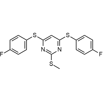 4,6-Bis((4-fluorophenyl)thio)-2-(methylthio)pyrimidine|CS-0589199