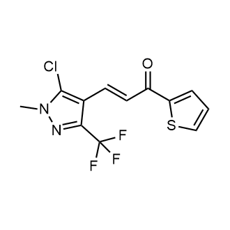 (E)-3-(5-chloro-1-methyl-3-(trifluoromethyl)-1H-pyrazol-4-yl)-1-(thiophen-2-yl)prop-2-en-1-one|CS-0591810