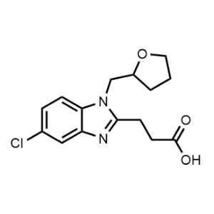3-(5-Chloro-1-((tetrahydrofuran-2-yl)methyl)-1H-benzo[d]imidazol-2-yl)propanoic acid|CS-0592604