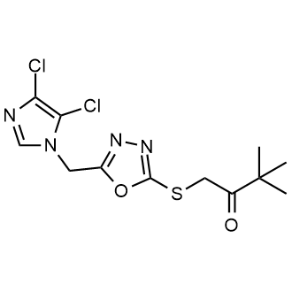 1-((5-((4,5-Dichloro-1H-imidazol-1-yl)methyl)-1,3,4-oxadiazol-2-yl)thio)-3,3-dimethylbutan-2-one|CS-0593054