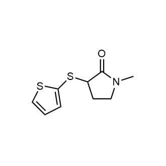 1-Methyl-3-(thiophen-2-ylthio)pyrrolidin-2-one|CS-0596982
