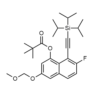 7-Fluoro-3-(methoxymethoxy)-8-((triisopropylsilyl)ethynyl)naphthalen-1-yl pivalate|CS-0597683