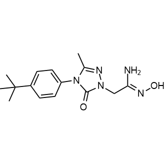 (Z)-2-(4-(4-(tert-butyl)phenyl)-3-methyl-5-oxo-4,5-dihydro-1H-1,2,4-triazol-1-yl)-N'-hydroxyacetimidamide|CS-0599269